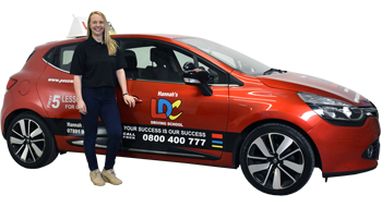 Hannah Nelson's driving school car